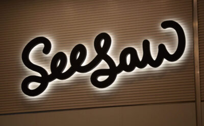 Basic Metal Halo Lit Signs For SeeSaw