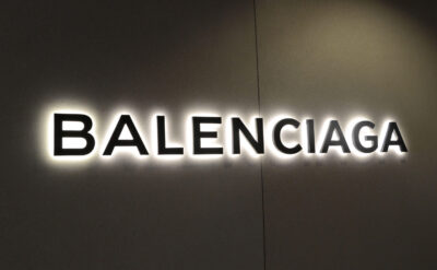 Basic Metal Halo Lit Signs For Balenciaga