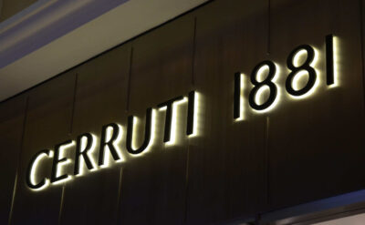 Halo Lit Channel Letters For Cerruti 1881